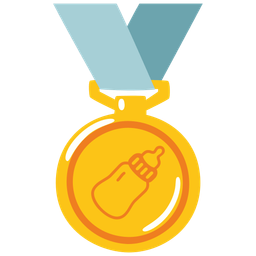 1st place medal and baby bottle