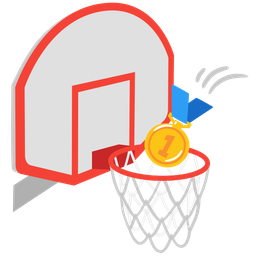 1st place medal and basketball