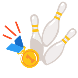 1st place medal and bowling