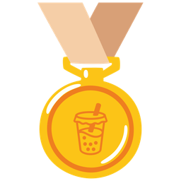 1st place medal and bubble tea