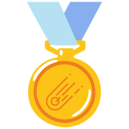 1st place medal and comet