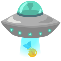 1st place medal and flying saucer