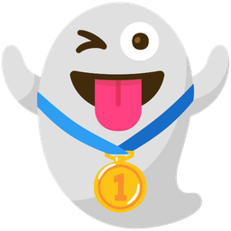 1st place medal and ghost