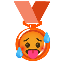 1st place medal and Hot face