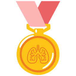 1st place medal and lungs