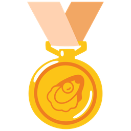 1st place medal and oyster