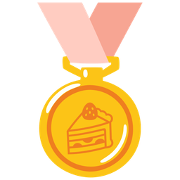 1st place medal and shortcake