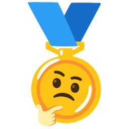 1st place medal and thinking face