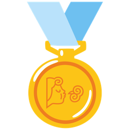 1st place medal and wind face