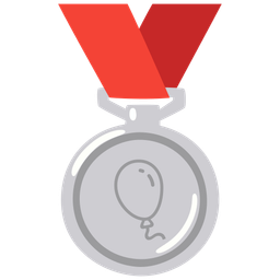 2nd place medal and balloon