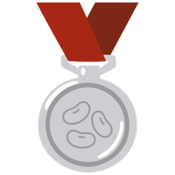 2nd place medal and beans