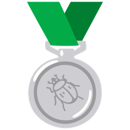 2nd place medal and beetle