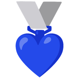 2nd place medal and blue heart