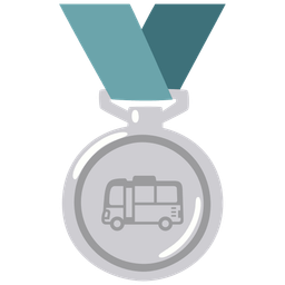 2nd place medal and bus