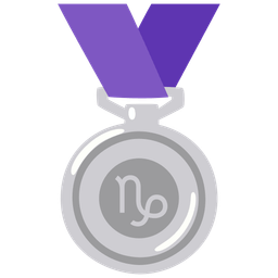 2nd place medal and Capricorn