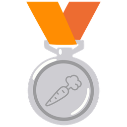 2nd place medal and carrot