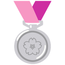 2nd place medal and cherry blossom