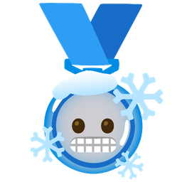 2nd place medal and Cold face