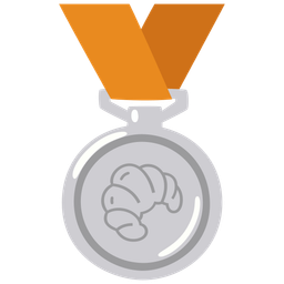 2nd place medal and croissant