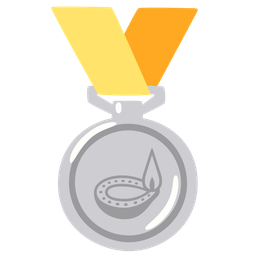 2nd place medal and diya lamp