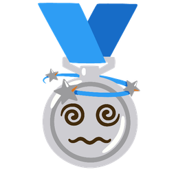 2nd place medal and dizzy