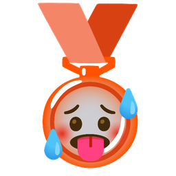 2nd place medal and Hot face