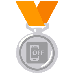 2nd place medal and mobile phone off