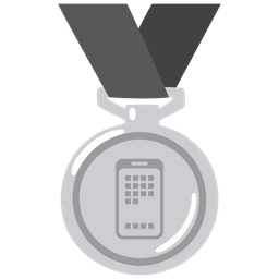 2nd place medal and mobile phone