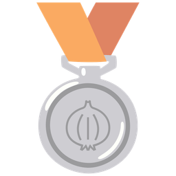 2nd place medal and onion