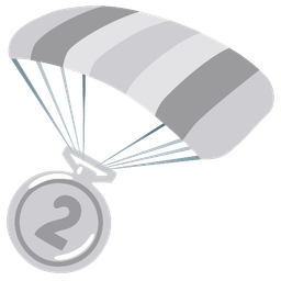 2nd place medal and parachute