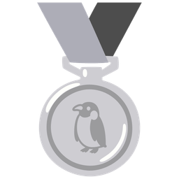 2nd place medal and penguin