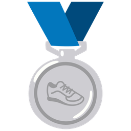 2nd place medal and running shoe