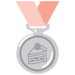 2nd place medal and shortcake