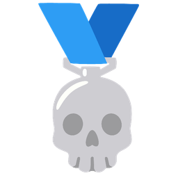 2nd place medal and skull