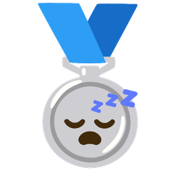 2nd place medal and sleeping face
