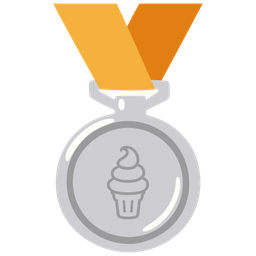 2nd place medal and soft ice cream