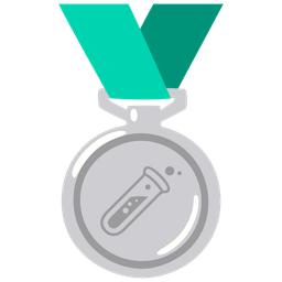 2nd place medal and test tube