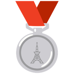 2nd place medal and Tokyo tower