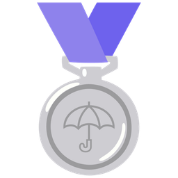 2nd place medal and umbrella