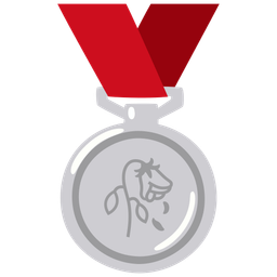 2nd place medal and wilted flower