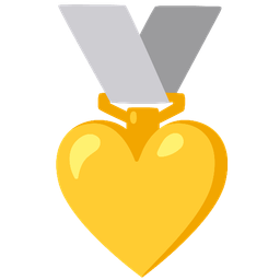 2nd place medal and yellow heart