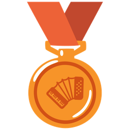 3rd place medal and accordion