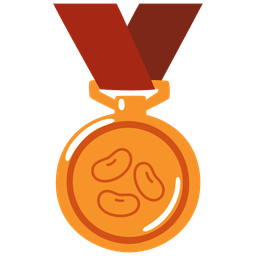 3rd place medal and beans