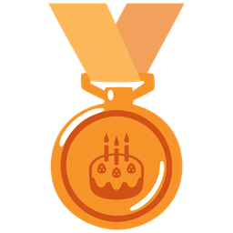 3rd place medal and birthday cake