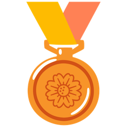 3rd place medal and blossom