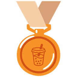 3rd place medal and bubble tea