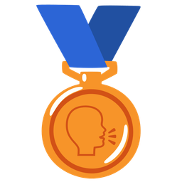 3rd place medal and busts in silhouette