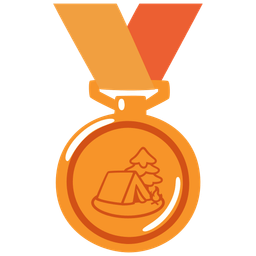 3rd place medal and camping