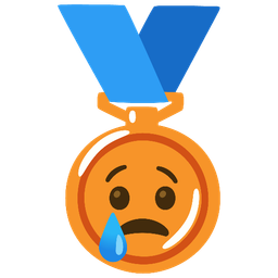 3rd place medal and crying face