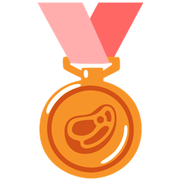 3rd place medal and cut of meat